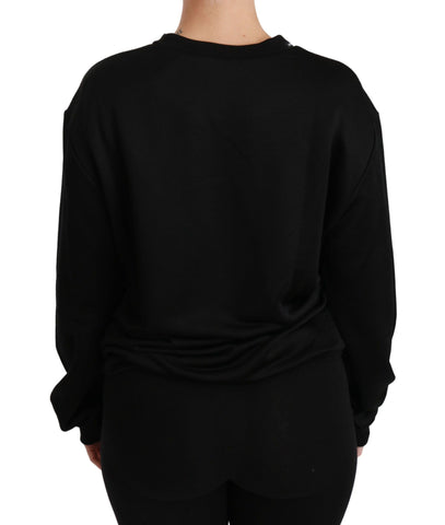 Black Cotton Crewneck Pullover Sweater Black Cotton Crewneck Pullover Sweater