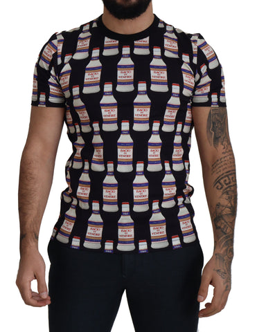 Black Bacio Di Venere Cotton Crew T-shirt Black Bacio Di Venere Cotton Crew T-shirt