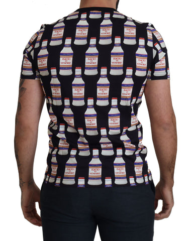 Black Bacio Di Venere Cotton Crew T-shirt Black Bacio Di Venere Cotton Crew T-shirt