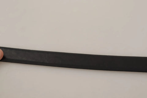 Black Classic Leather Silver Tone Metal Buckle Belt Black Classic Leather Silver Tone Metal Buckle Belt