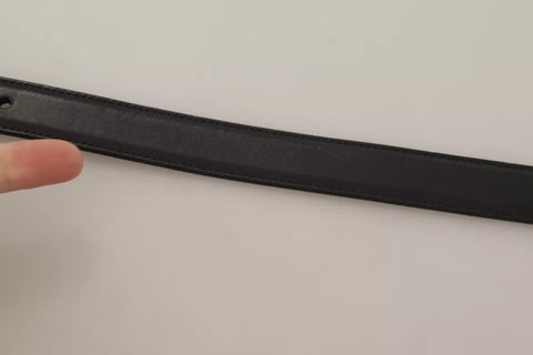 Black Calf Leather Antique Buckle Men Belt Black Calf Leather Antique Buckle Men Belt