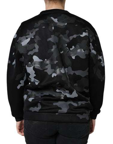 Black Camouflage Round Neck Sweatshirt Sweater Black Camouflage Round Neck Sweatshirt Sweater