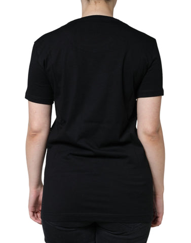 Black Cotton Crew Neck Short Sleeve T-shirt Black Cotton Crew Neck Short Sleeve T-shirt