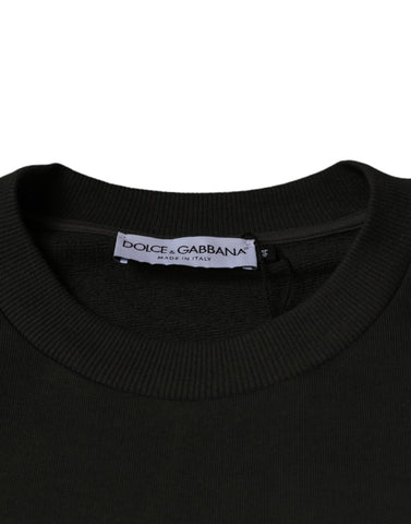 Army Green DG Crown Crew Neck Pullover Sweater Army Green DG Crown Crew Neck Pullover Sweater