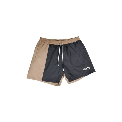 Beige Polyester Swim Briefs Beige Polyester Swim Briefs
