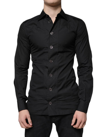 Black Cotton Formal Long Sleeves Dress Shirt Black Cotton Formal Long Sleeves Dress Shirt