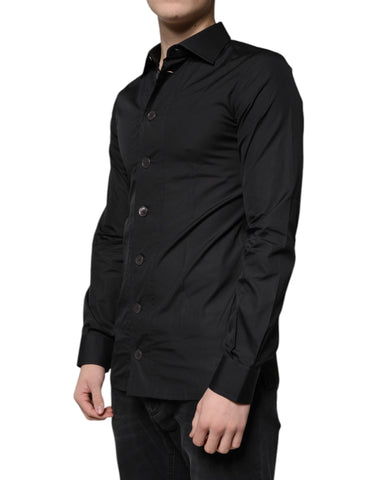 Black Cotton Formal Long Sleeves Dress Shirt Black Cotton Formal Long Sleeves Dress Shirt