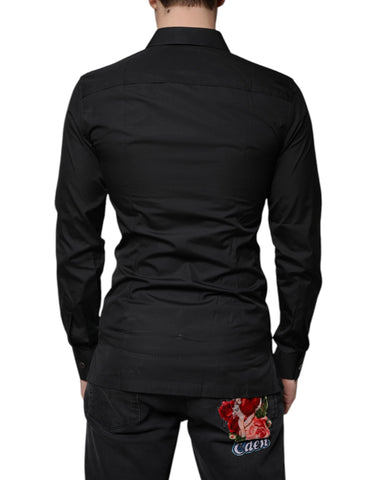 Black Cotton Formal Long Sleeves Dress Shirt Black Cotton Formal Long Sleeves Dress Shirt