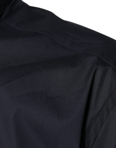 Black Cotton Blend Formal GOLD Dress Shirt Black Cotton Blend Formal GOLD Dress Shirt