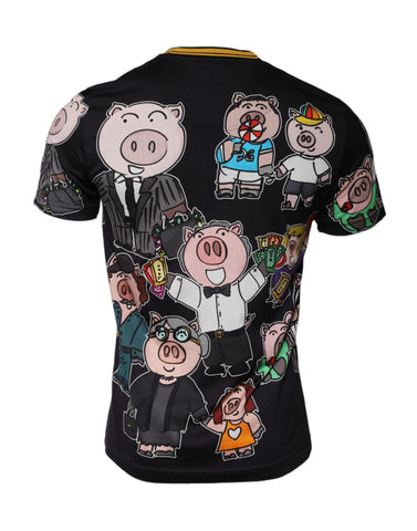 Black 2019 Year Of The Pig Crew Neck T-shirt Black 2019 Year Of The Pig Crew Neck T-shirt