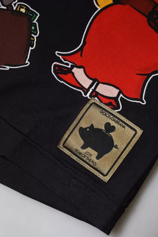Black 2019 Year Of The Pig Crew Neck T-shirt Black 2019 Year Of The Pig Crew Neck T-shirt