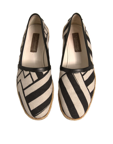 Black White Stripes Slip On Espadrille Shoes Black White Stripes Slip On Espadrille Shoes