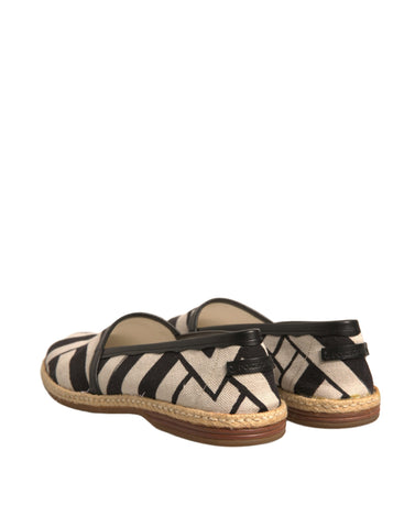 Black White Stripes Slip On Espadrille Shoes Black White Stripes Slip On Espadrille Shoes