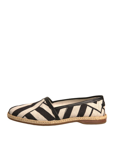 Black White Stripes Slip On Espadrille Shoes Black White Stripes Slip On Espadrille Shoes