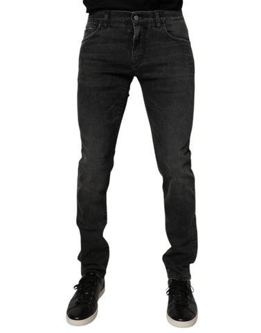 Black Cotton Stretch Skinny Men Denim Jeans Black Cotton Stretch Skinny Men Denim Jeans