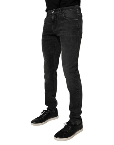Black Cotton Stretch Skinny Men Denim Jeans Black Cotton Stretch Skinny Men Denim Jeans