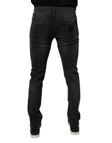Black Cotton Stretch Skinny Men Denim Jeans Black Cotton Stretch Skinny Men Denim Jeans