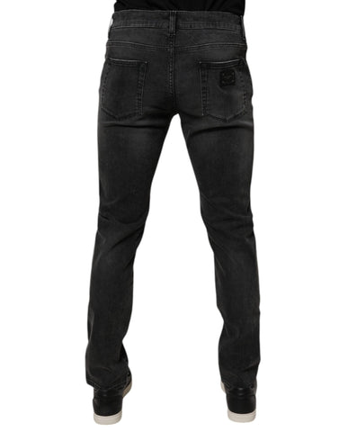 Black Cotton Stretch Skinny Men Denim Jeans Black Cotton Stretch Skinny Men Denim Jeans