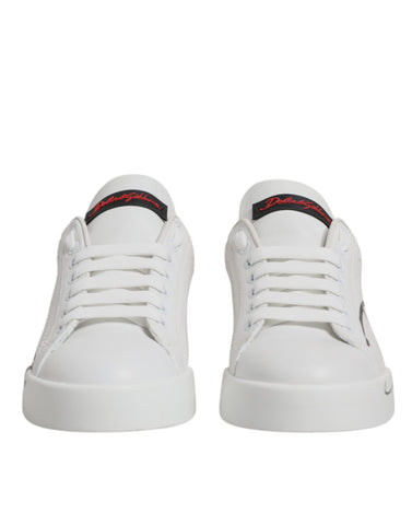 White Red Logo Portofino Sneakers Shoes White Red Logo Portofino Sneakers Shoes