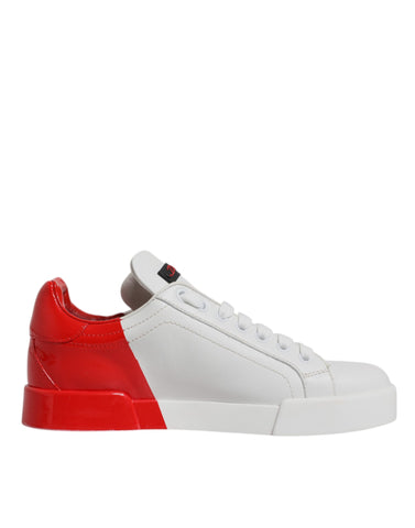 White Red Logo Portofino Sneakers Shoes White Red Logo Portofino Sneakers Shoes