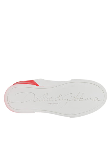White Red Logo Portofino Sneakers Shoes White Red Logo Portofino Sneakers Shoes
