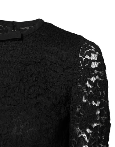 Black Lace STAFF Crew Neck Long Sleeves Top Black Lace STAFF Crew Neck Long Sleeves Top