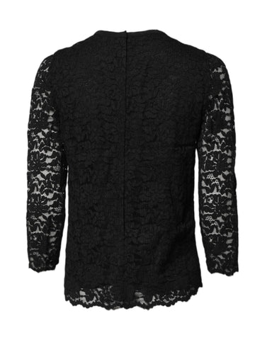 Black Lace STAFF Crew Neck Long Sleeves Top Black Lace STAFF Crew Neck Long Sleeves Top