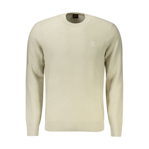 Beige Cotton Men Sweater Beige Cotton Men Sweater