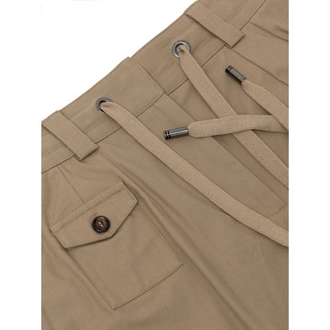 Beige Cotton Bermuda Shorts Beige Cotton Bermuda Shorts