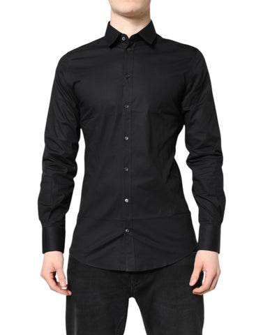 Black GOLD Cotton Long Sleeves Dress Shirt Black GOLD Cotton Long Sleeves Dress Shirt