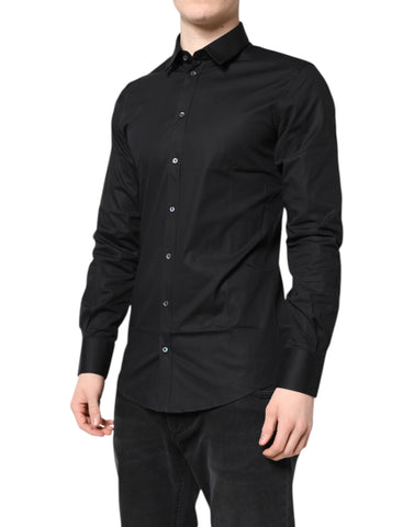 Black GOLD Cotton Long Sleeves Dress Shirt Black GOLD Cotton Long Sleeves Dress Shirt