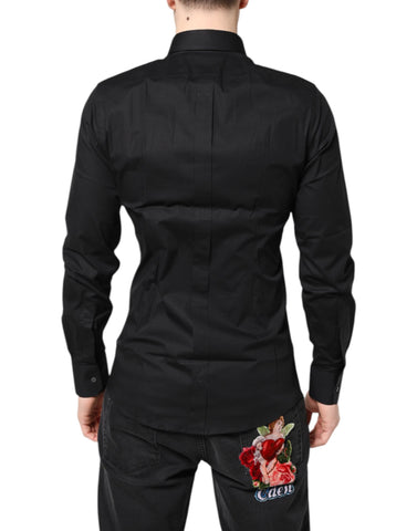 Black GOLD Cotton Long Sleeves Dress Shirt Black GOLD Cotton Long Sleeves Dress Shirt