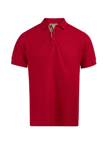 Red Cotton Collared Polo Shirt Red Cotton Collared Polo Shirt
