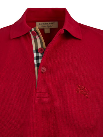 Red Cotton Collared Polo Shirt Red Cotton Collared Polo Shirt
