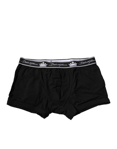 Black Cotton Stretch Regular Boxer Underwear Black Cotton Stretch Regular Boxer Underwear