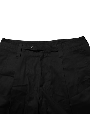 Black Cotton Knee Length Men Bermuda Shorts Black Cotton Knee Length Men Bermuda Shorts