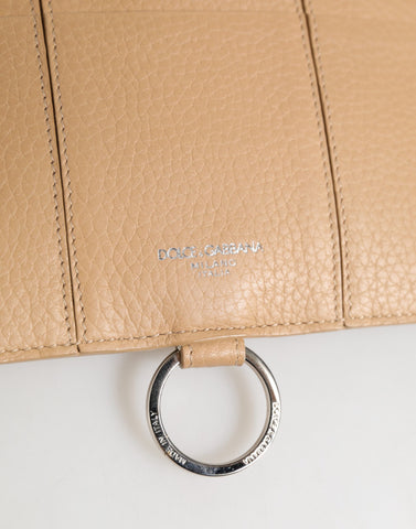 Beige Calfskin Leather Large Crossbody Card Holder Wallet Beige Calfskin Leather Large Crossbody Card Holder Wallet