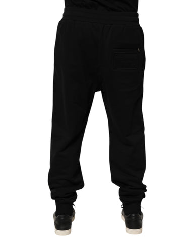 Black Cotton Drawstring Logo Sweatpants Pants Black Cotton Drawstring Logo Sweatpants Pants