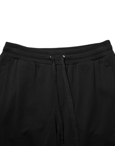 Black Cotton Drawstring Logo Sweatpants Pants Black Cotton Drawstring Logo Sweatpants Pants