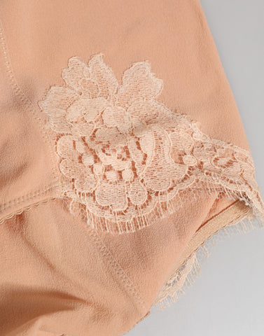 Beige Silk Stretch High Waist Girdle Underwear Beige Silk Stretch High Waist Girdle Underwear