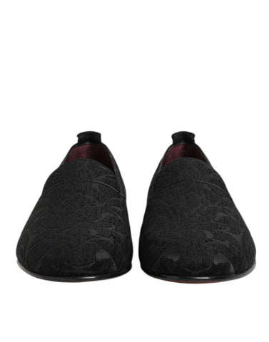 Black Brocade Loafers Slip On Men Dress Shoes Black Brocade Loafers Slip On Men Dress Shoes