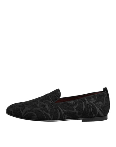 Black Brocade Loafers Slip On Men Dress Shoes Black Brocade Loafers Slip On Men Dress Shoes