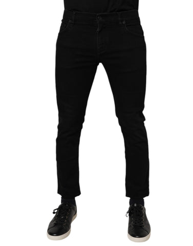 Black Cotton Stretch Skinny Men Denim Jeans Black Cotton Stretch Skinny Men Denim Jeans