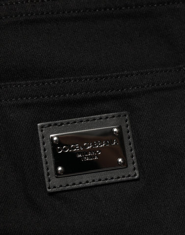 Black Cotton Stretch Slim Fit Men Denim Jeans Black Cotton Stretch Slim Fit Men Denim Jeans