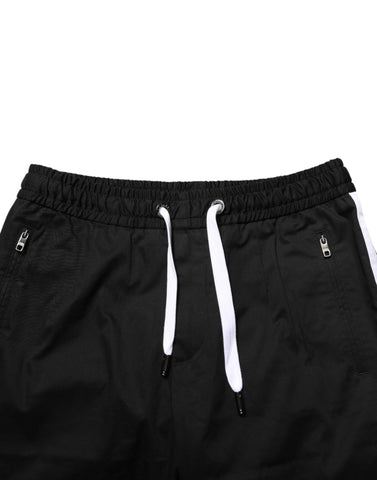 Black Cotton Stretch Men Bermuda Shorts Black Cotton Stretch Men Bermuda Shorts