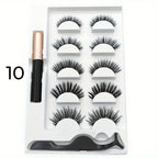 Magnetic Eyelashes Kit with Magnetic Liquid Eyeliner – Glue-Free Reusable Natural Fluffy False Lashes Set