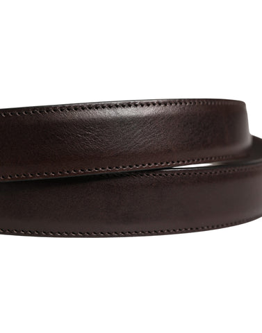 Men Brown Classic Leather Metal Buckle Belt