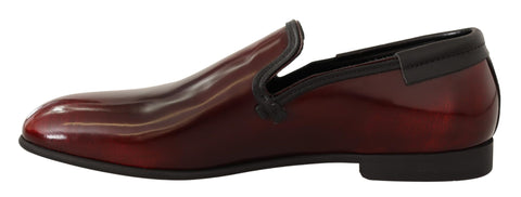 Bordeaux Patent Leather Dress Loafers Shoes