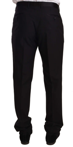 Black Wool Formal Tuxedo Trouser Pants