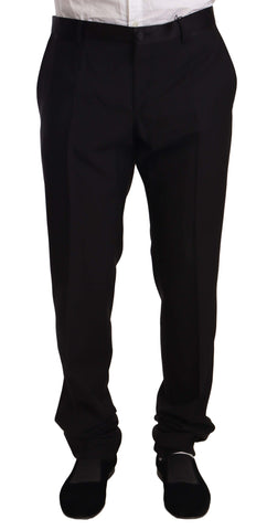 Black Wool Formal Tuxedo Trouser Pants
